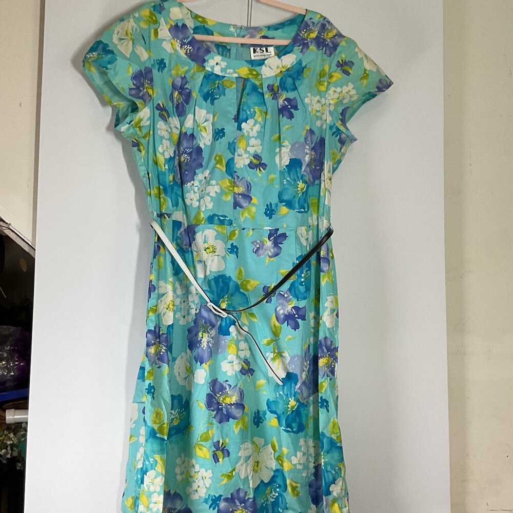 Vintage KSL Floral Dress